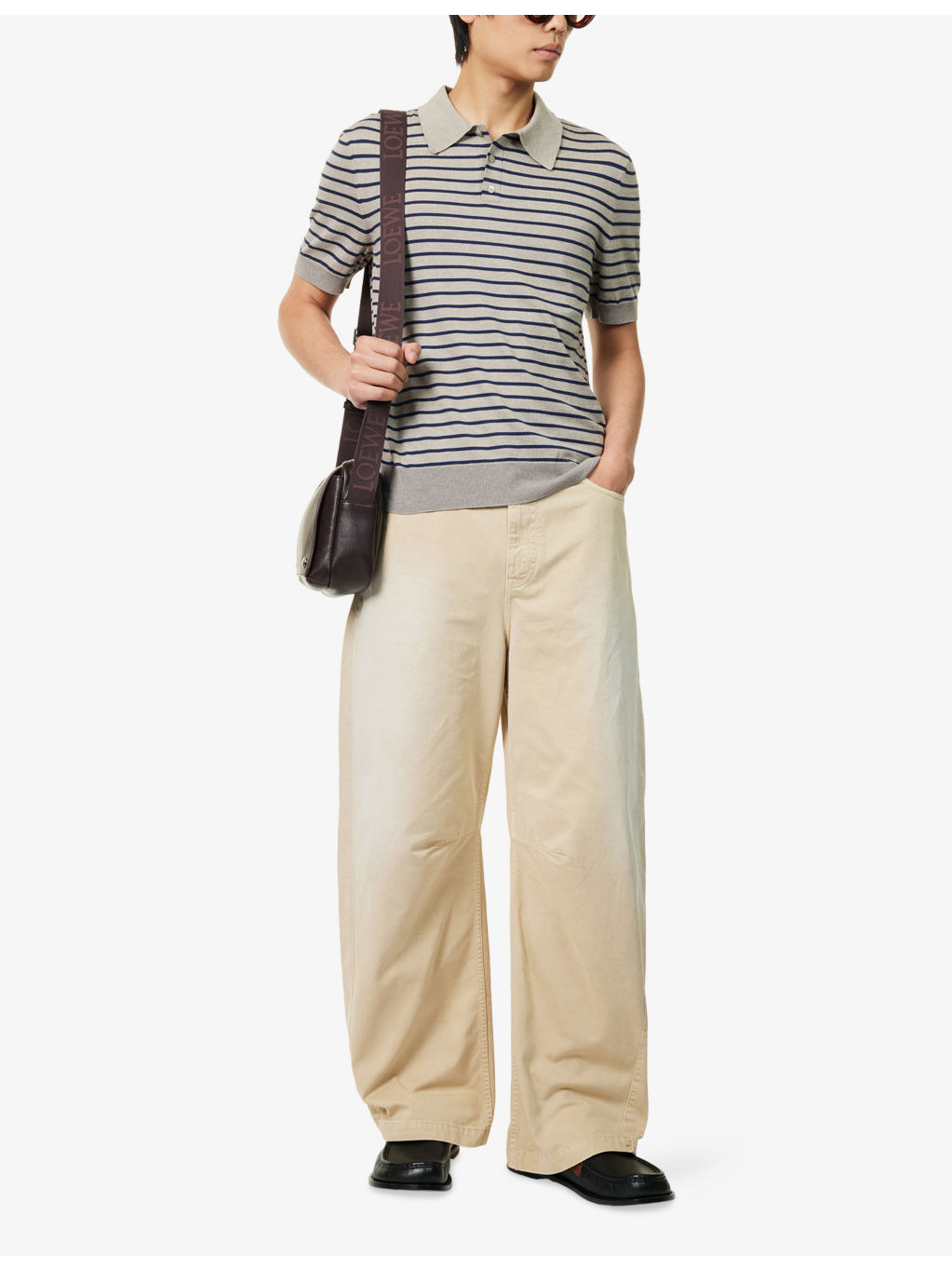 Ibiza Striped Cotton-Blend Knit Polo Shirt - 2