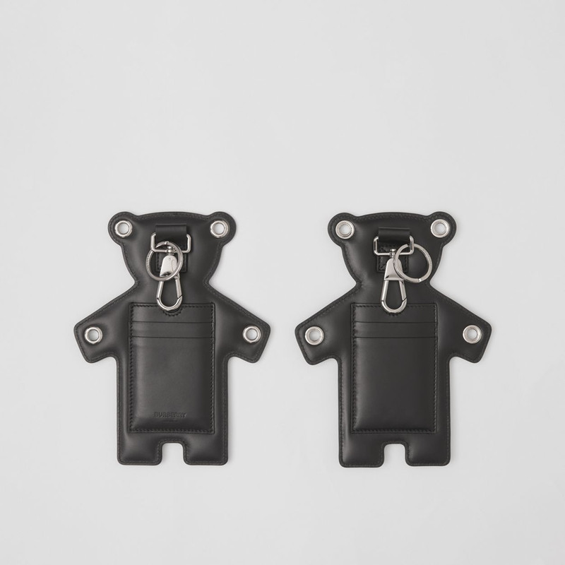 Bear Motif Lambskin Charm 4