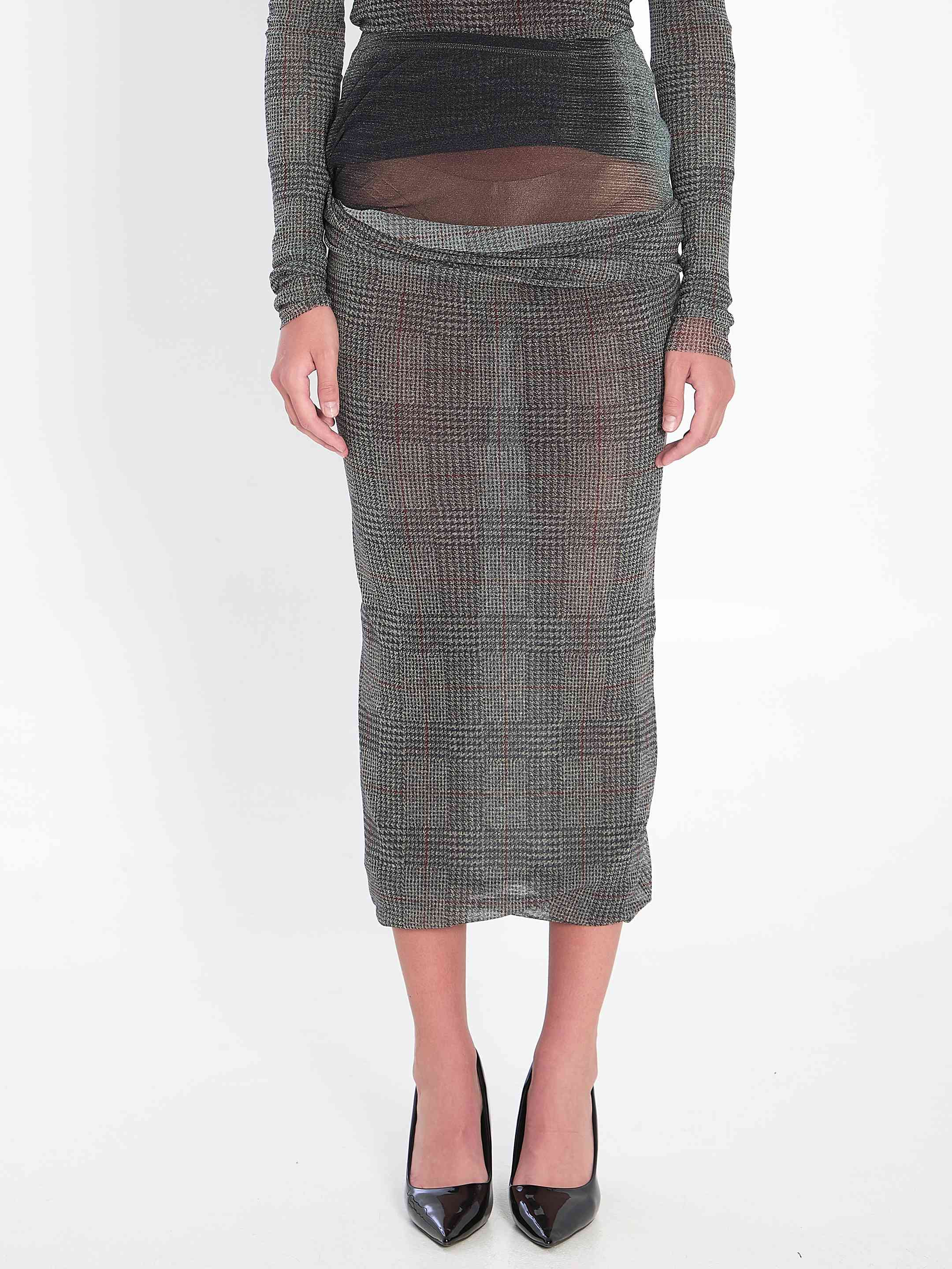 Jean Paul Gaultier Women Body Shadow And Prince Of Wales Skirt - 1
