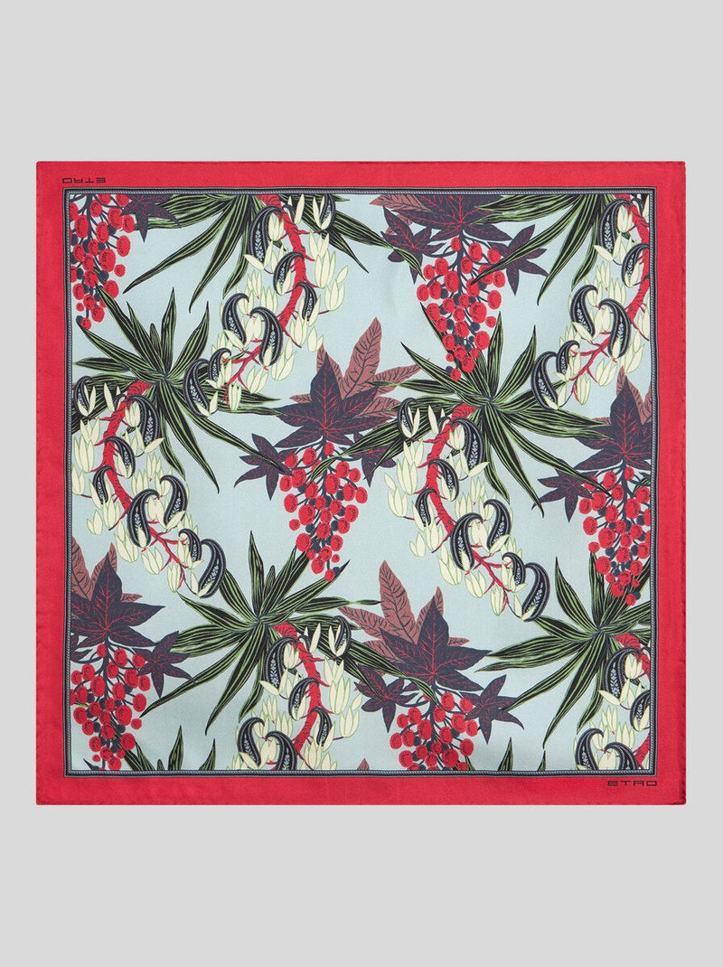 PRINTED SILK POCKET SQUARE 1