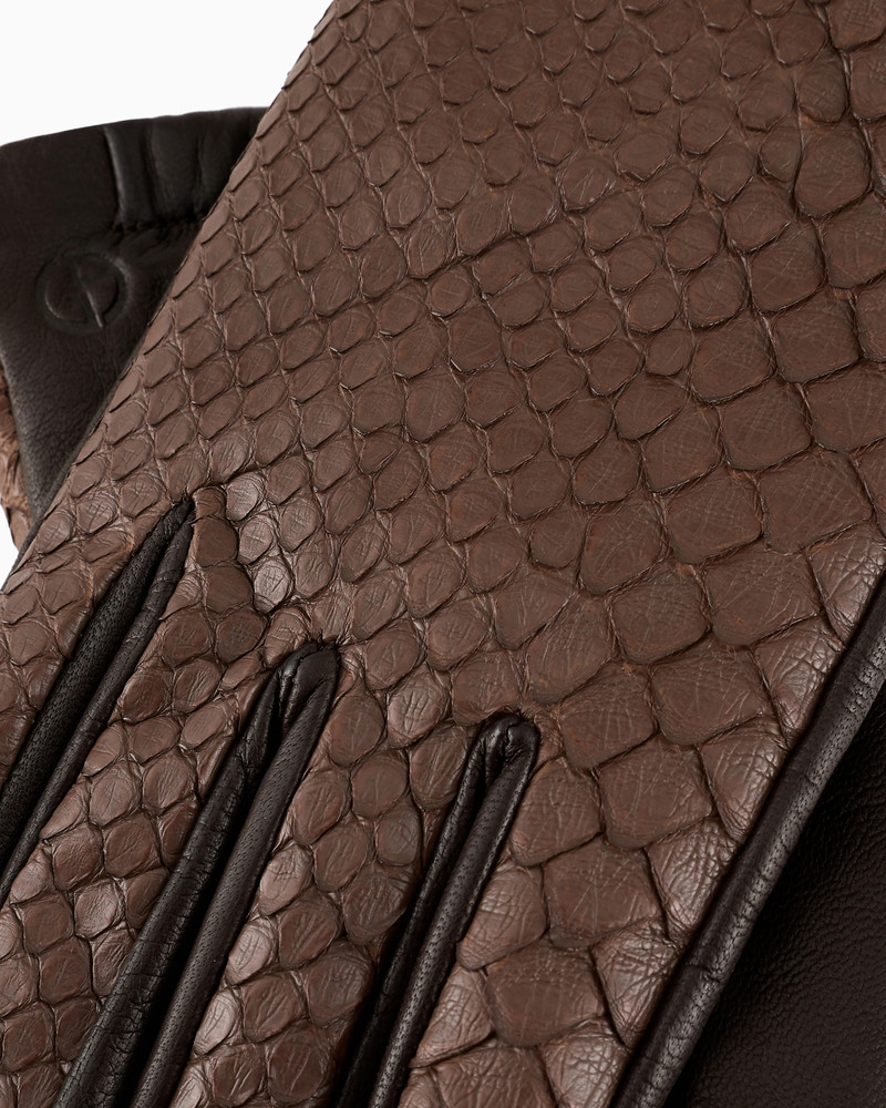 GIORGIO ARMANI PYTHON AND NAPPA-LEATHER GLOVES outlook