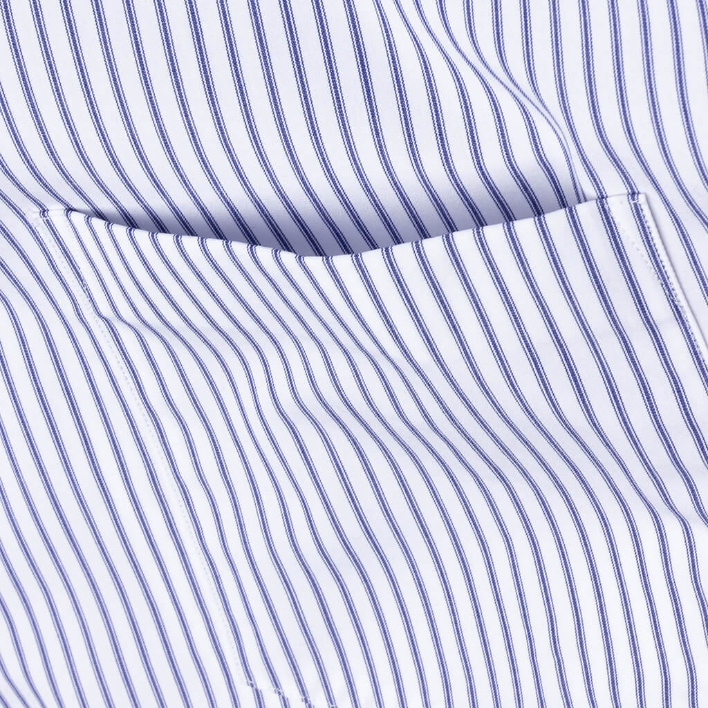 SHORT SLEEVE LOGO SHIRT - BLUE/WHITE - 4