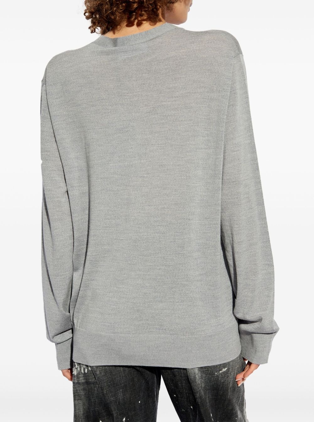 logo-embroidered cardigan - 4
