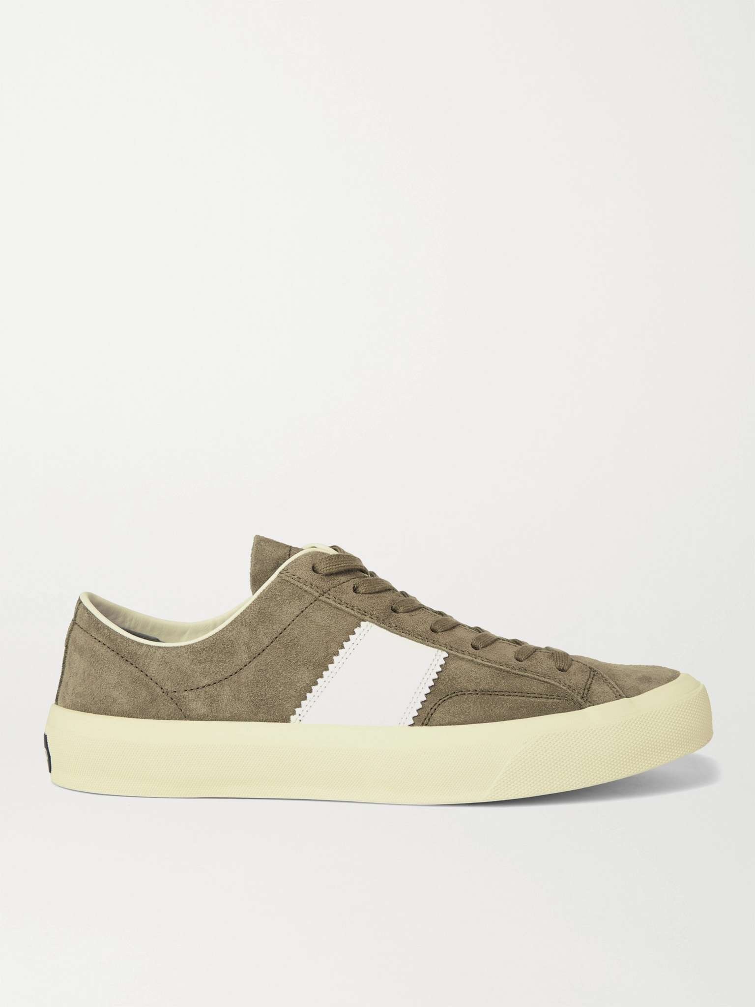 Cambridge Leather-Trimmed Suede Sneakers - 1