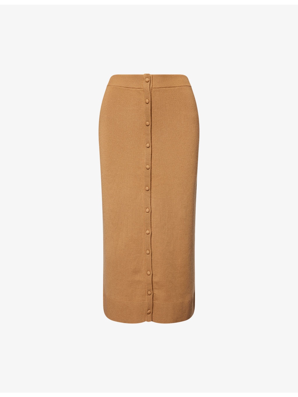 Button-Up Knitted Merino Wool-Blend Midi Skirt - 1