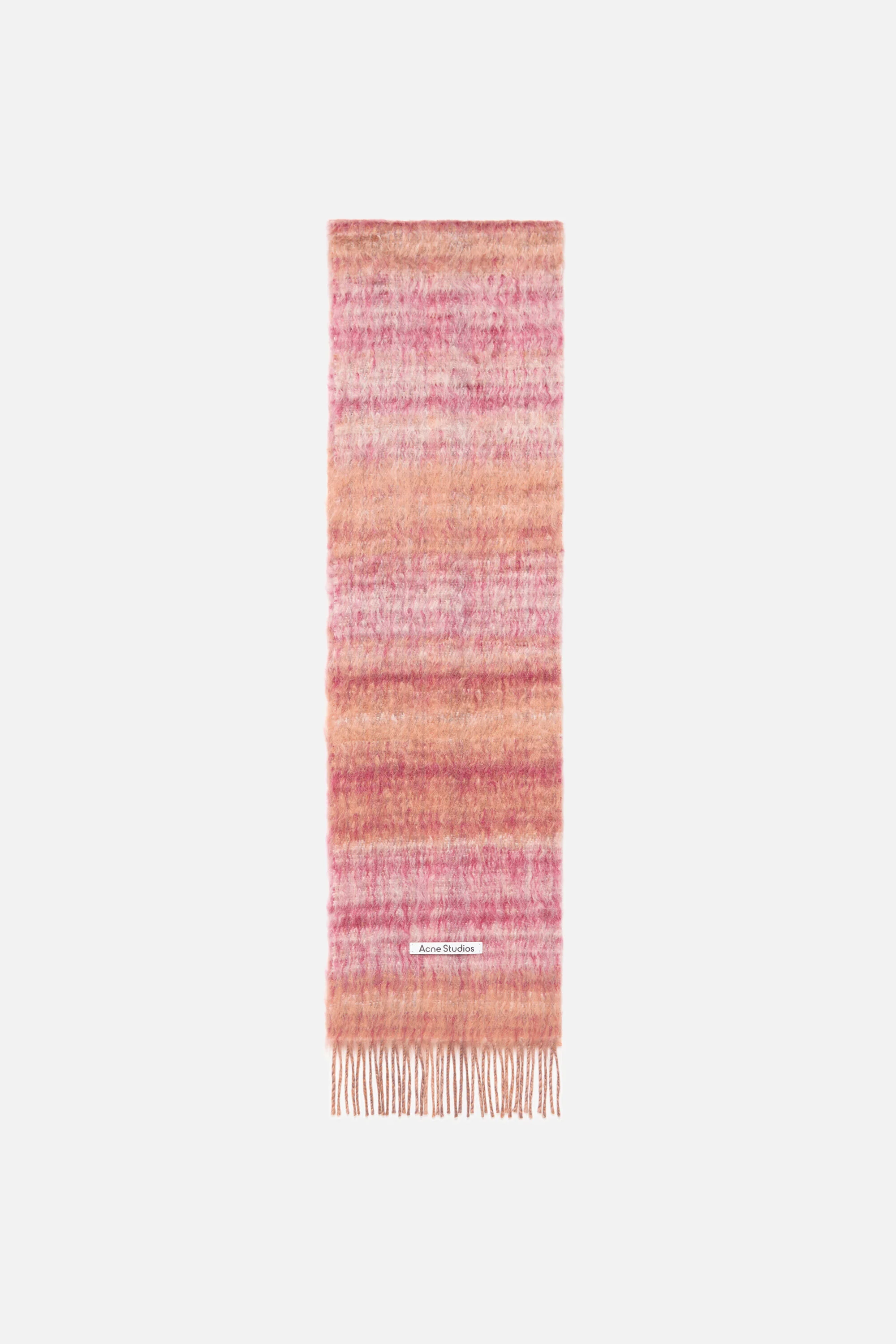 Fringed mohair scarf - Pink/Fuchsia - 1