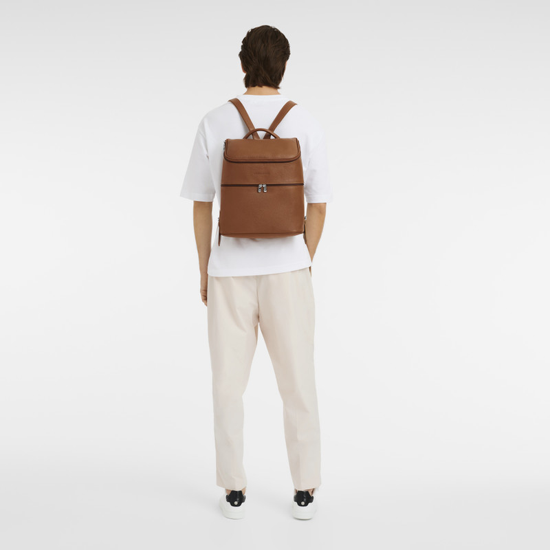Longchamp Le Foulonné Backpack Caramel - Leather outlook