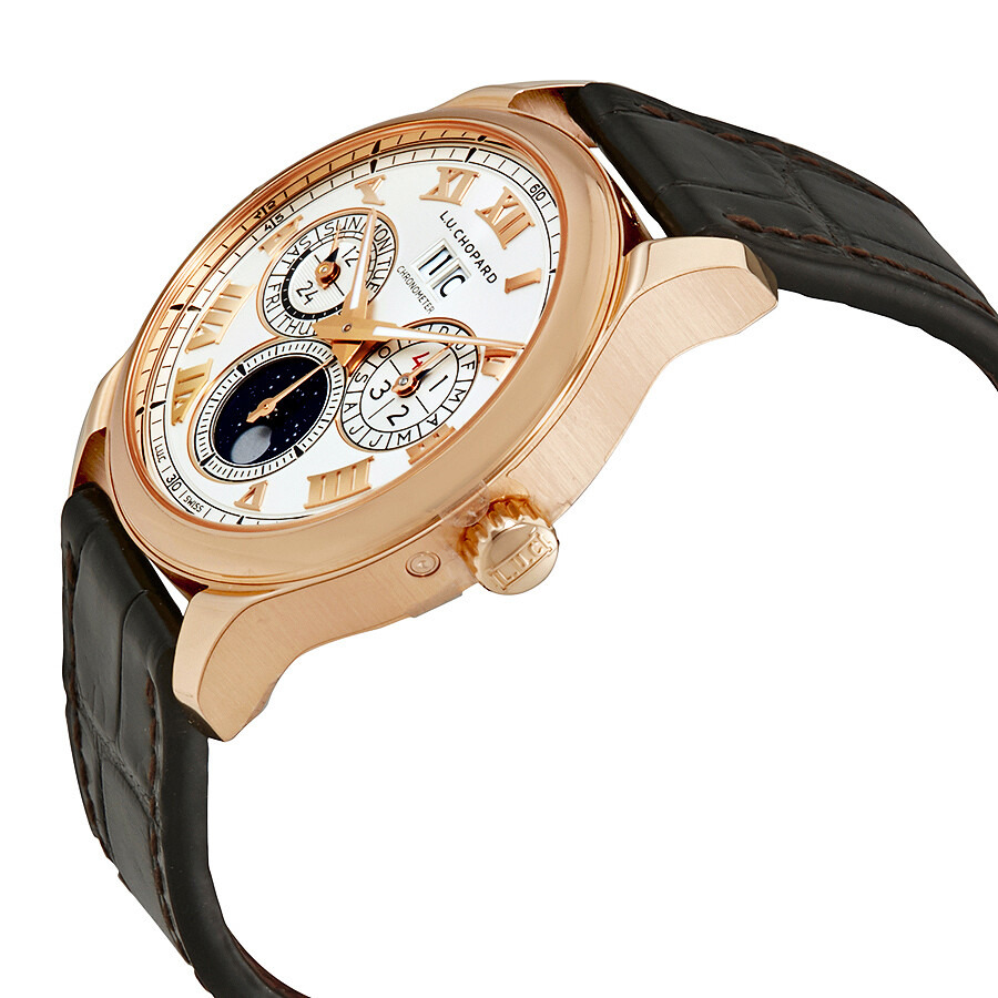 Chopard L.U.C Lunar One Sunray Silver Dial 18K Rose Gold Automatic Men's Watch 161927-1005 - 2