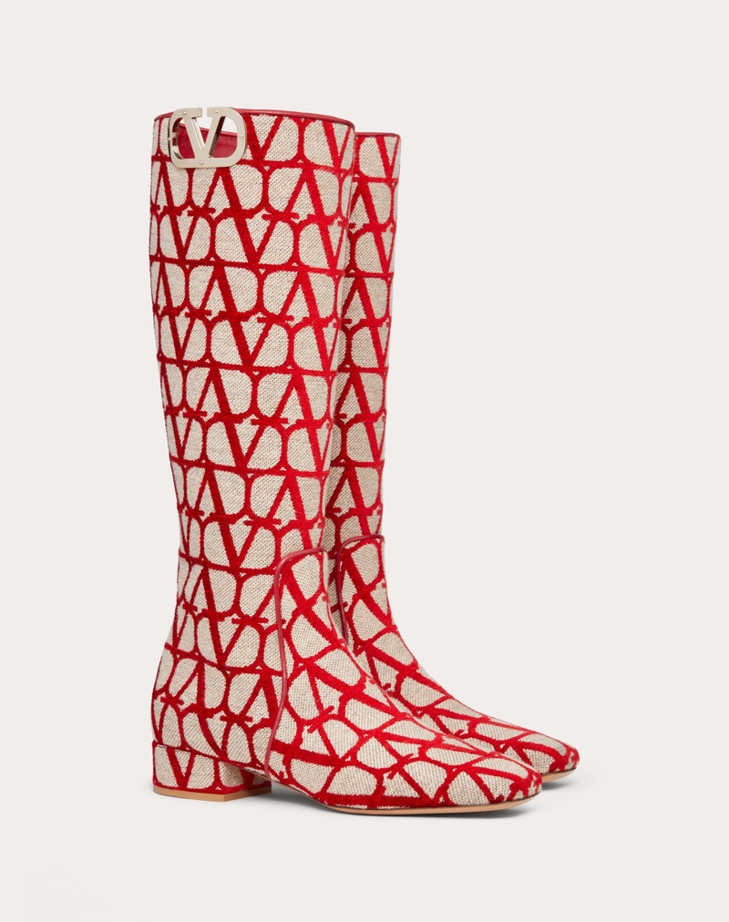 Valentino VLOGO TYPE BOOT IN TOILE ICONOGRAPHE 30MM outlook