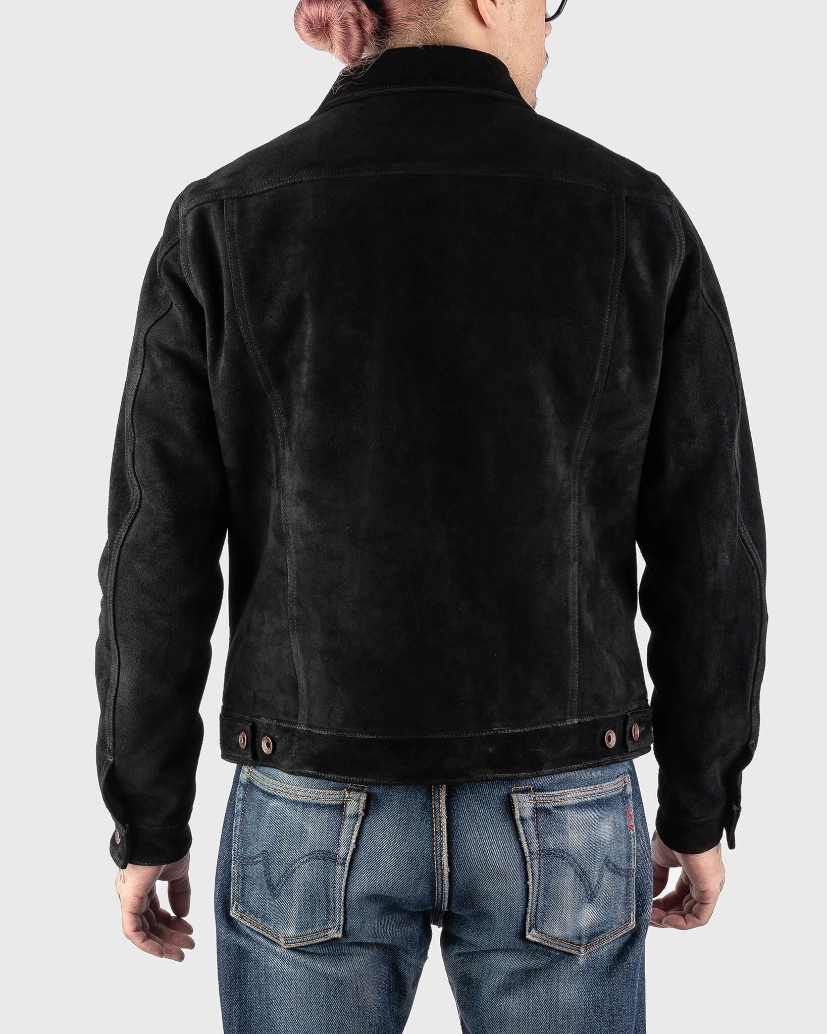 IHJ-49-BLK Split Steer Modified Type III Jacket - Black - 3