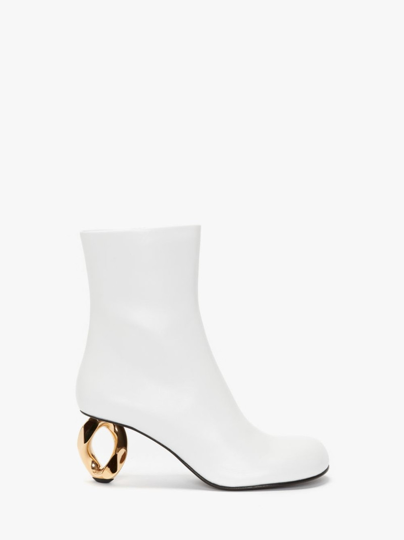 LEATHER CHAIN ANKLE BOOTS 1