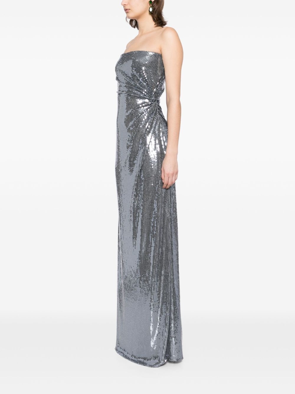 twisted sequinned gown - 3