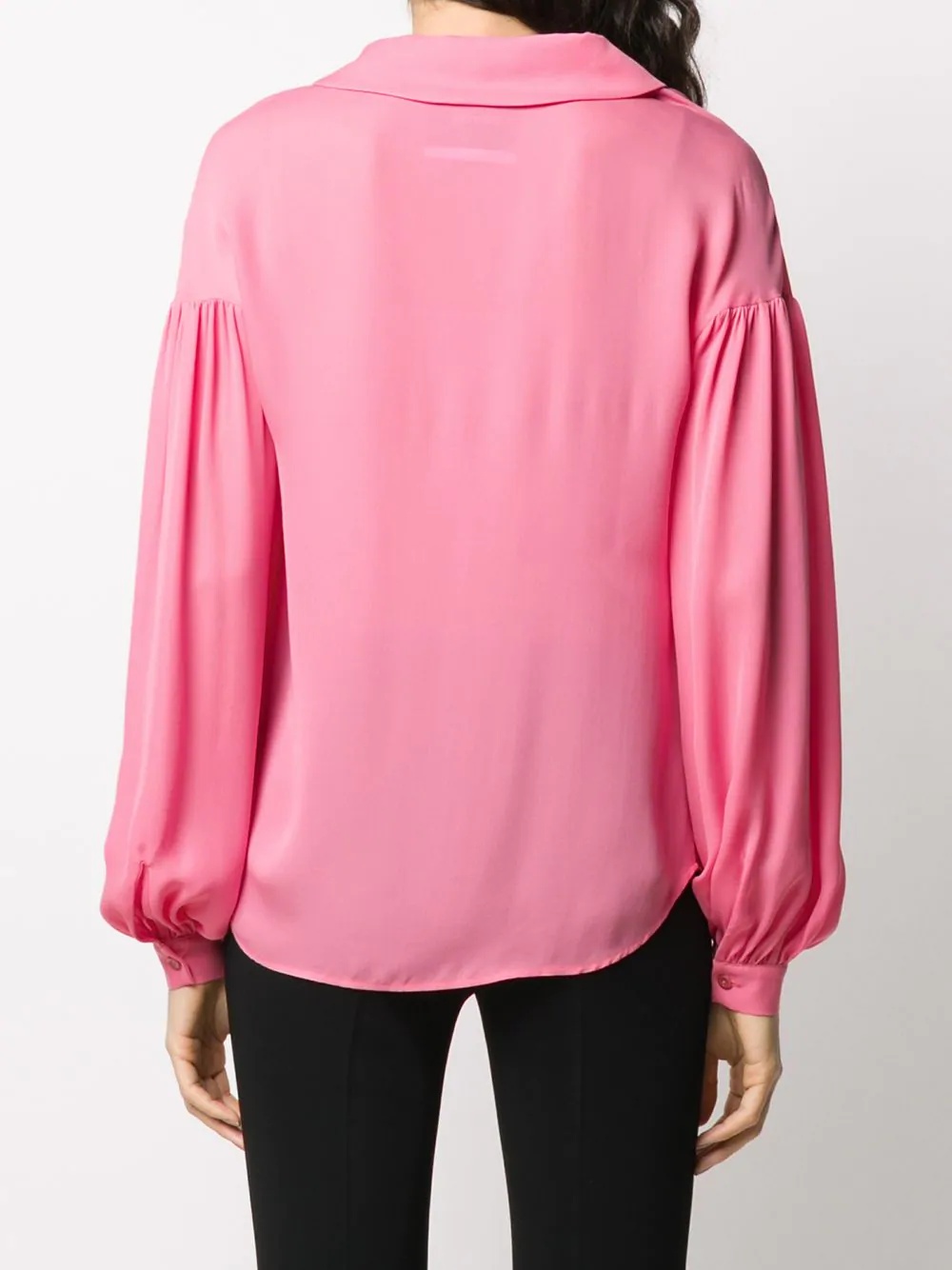 long-sleeve silk shirt - 4