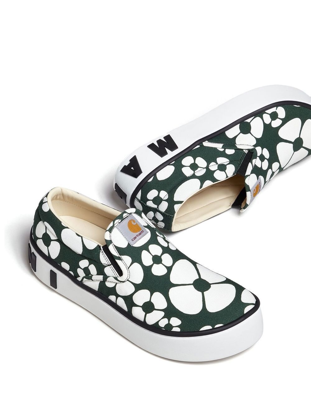 x Carhartt floral-print slip-on sneakers - 4