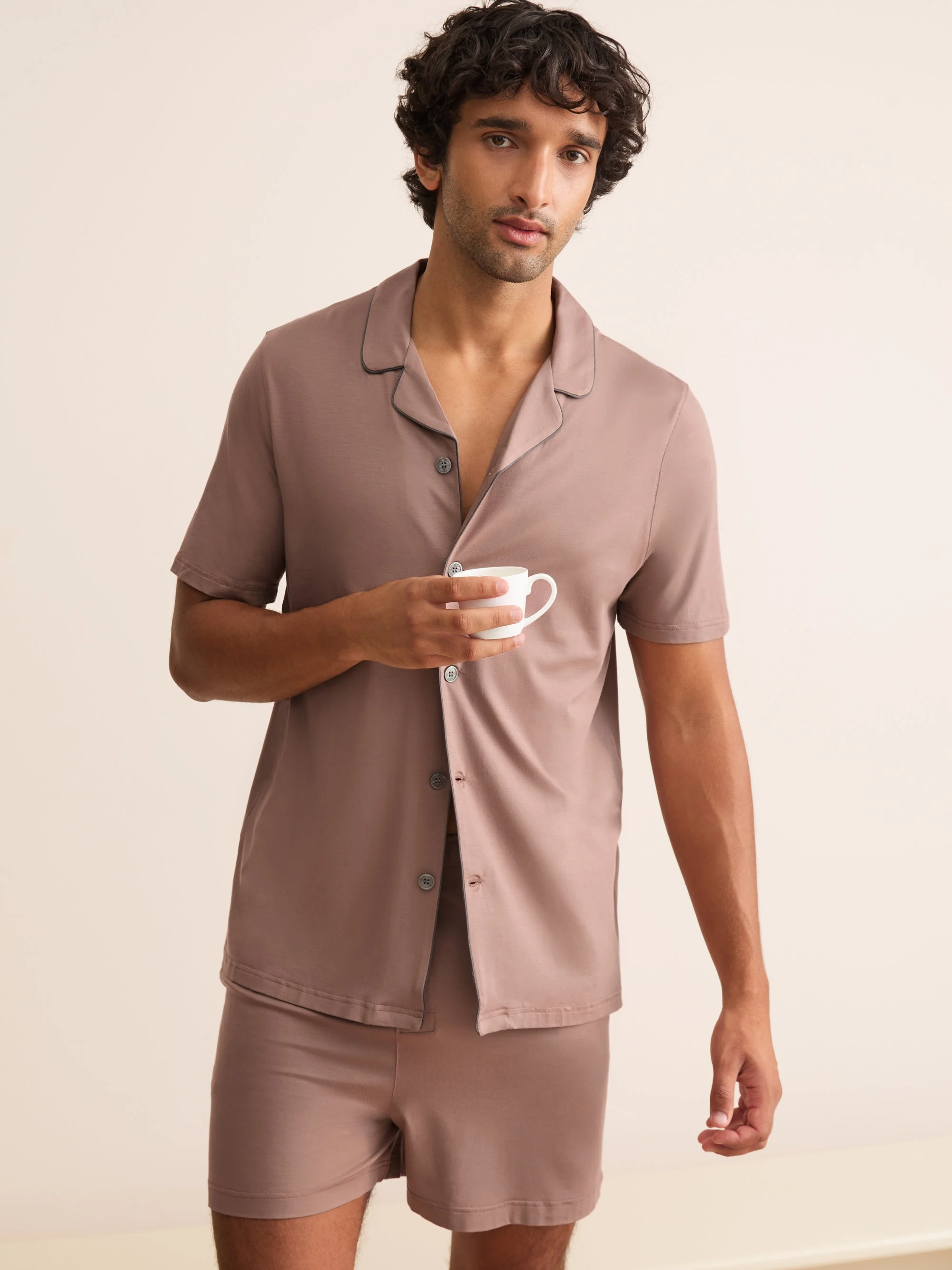 Basel Micro Modal Short Pajamas Dusty Pink - 1