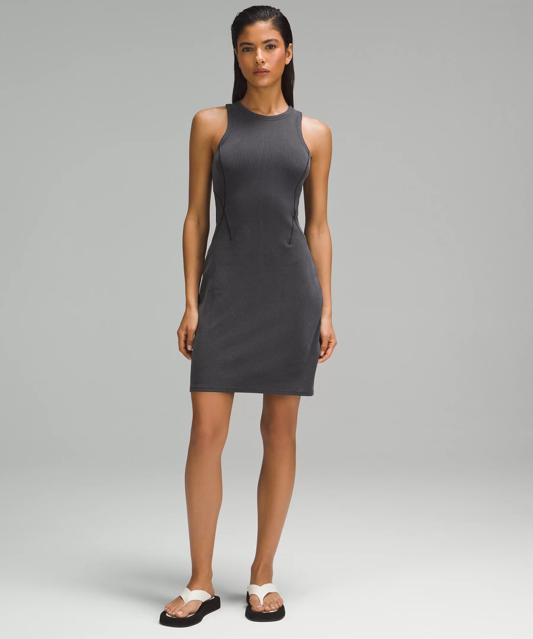 Ribbed Softstreme Slim-Fit Tank Dress - 1