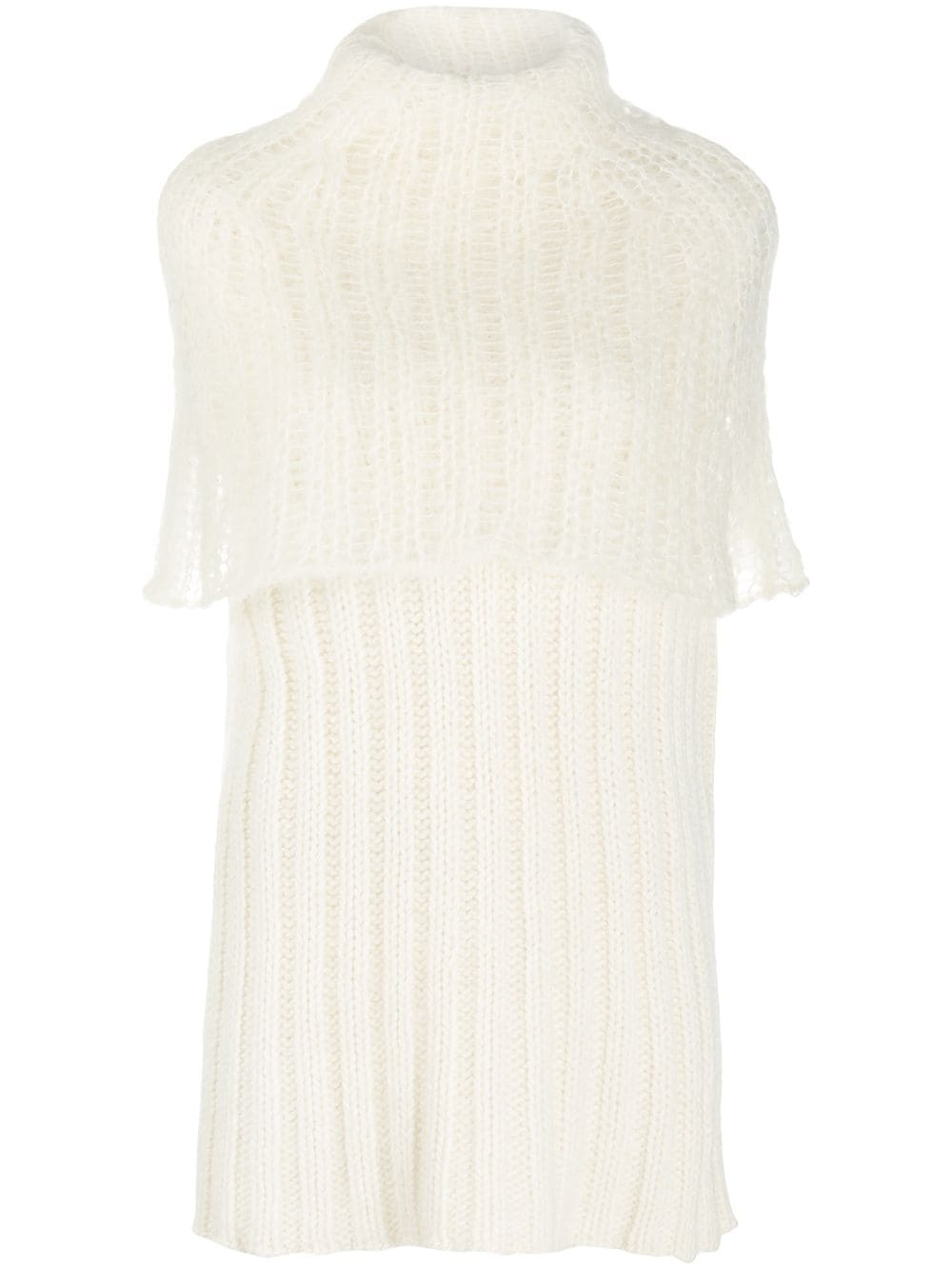 cape detail knitted top - 1