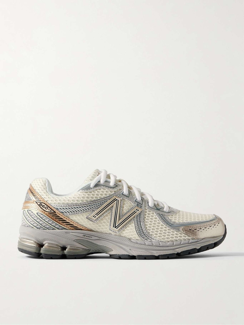 860v2 Ceres rubber and leather-trimmed mesh sneakers 1