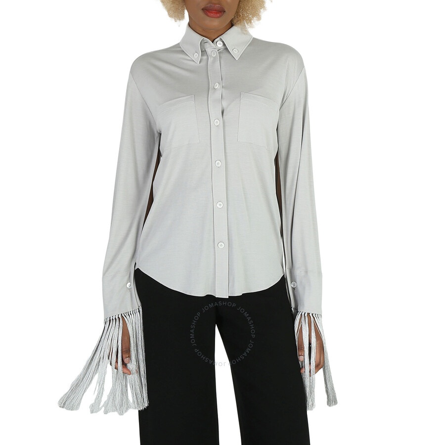 Burberry Silky Wool Jersey Shirt With Panelled Sleeve - 3