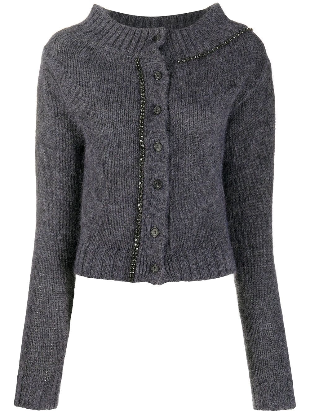 crystal-embellished cardigan - 1