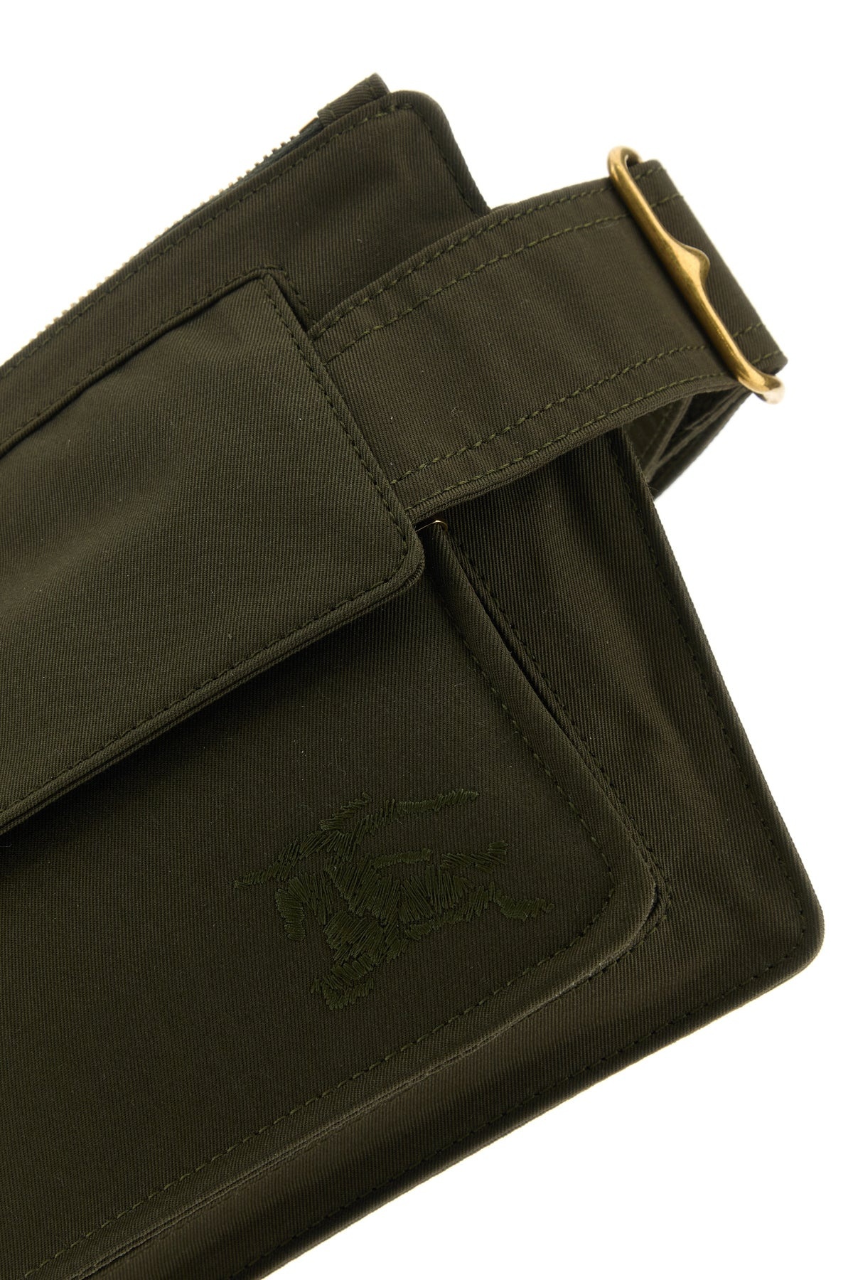 Army green canvas Trench belt bag - 4