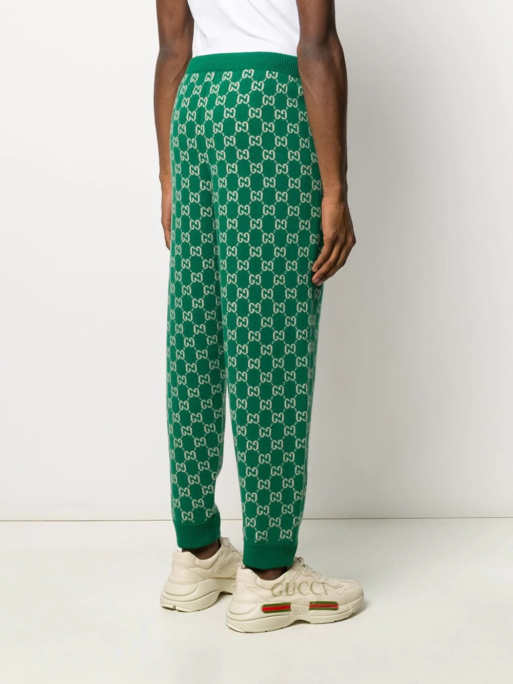 monogram pattern track pants - 4