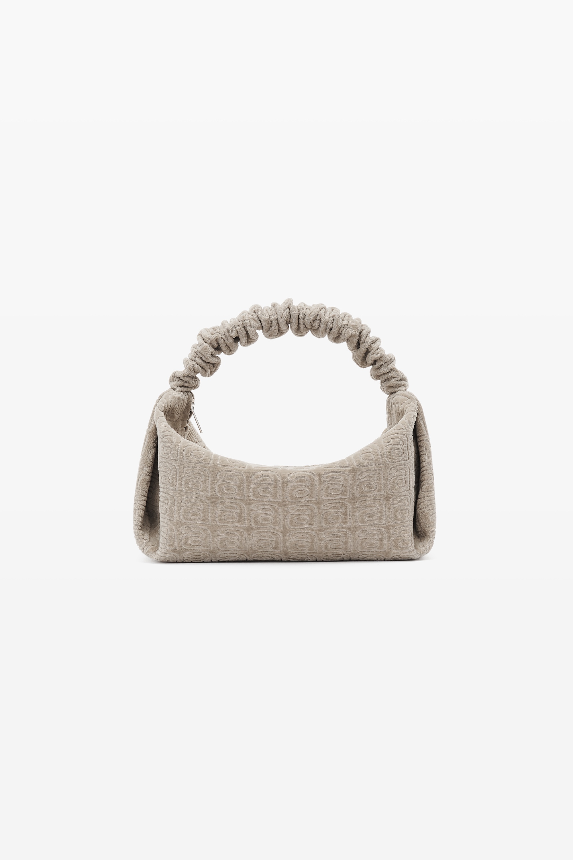 SCRUNCHIE SMALL BAG IN JACQUARD VELOUR - 1