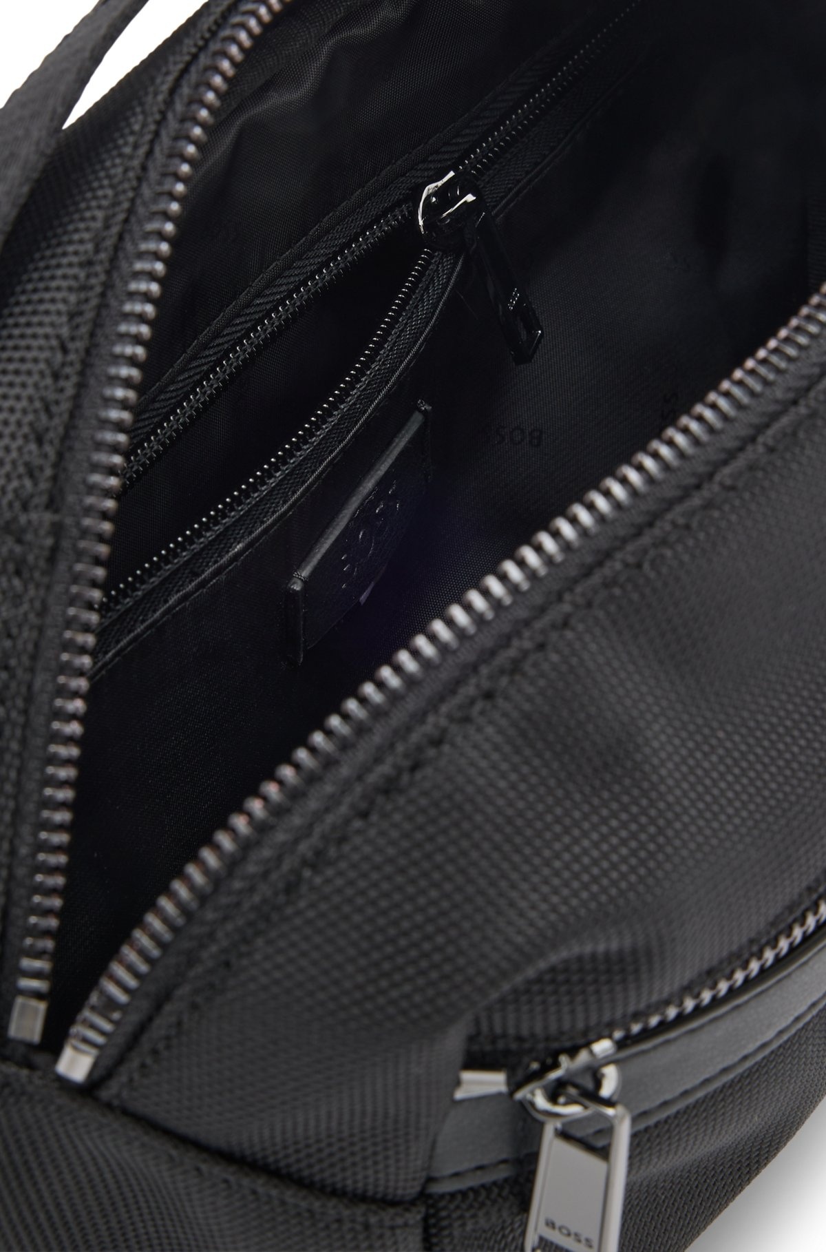 LOGO-EMBOSSED BELT BAG IN STRUCTURED FABRIC - 4