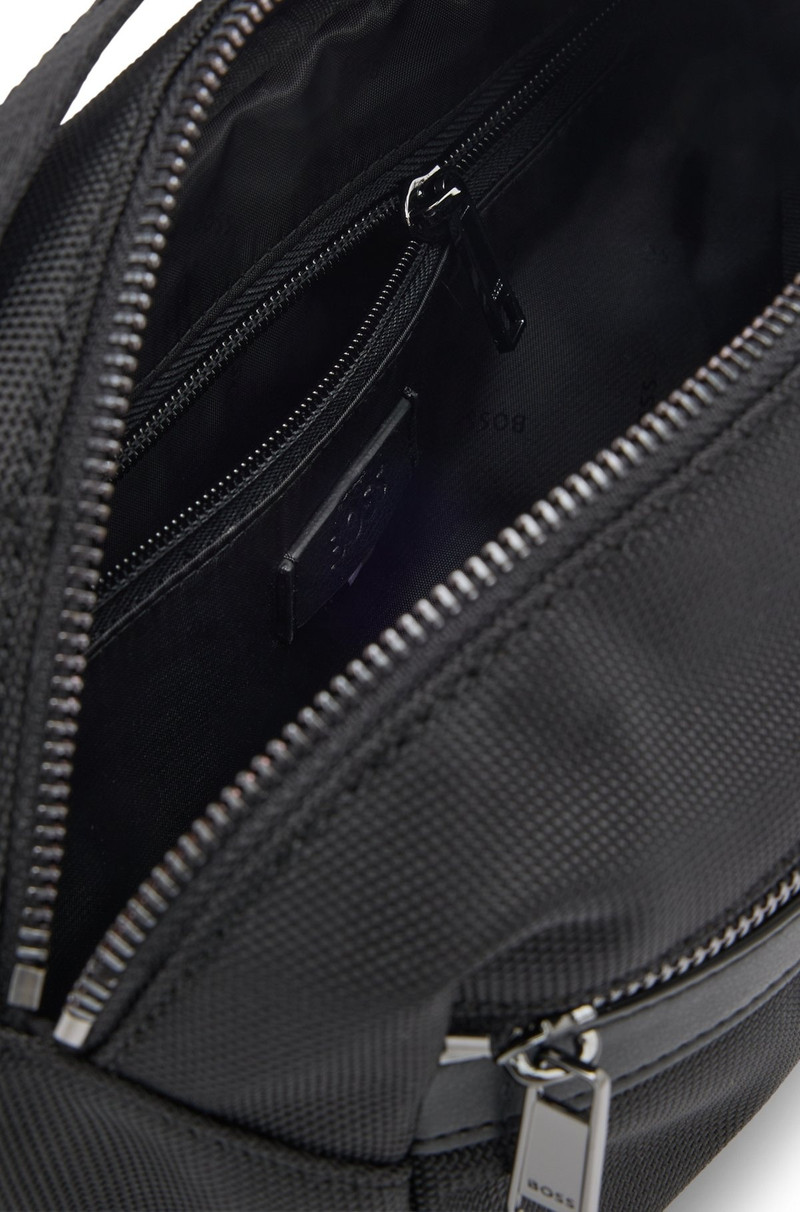 LOGO-EMBOSSED BELT BAG IN STRUCTURED FABRIC 4