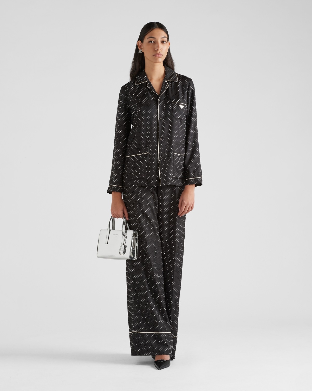 Embroidered twill pajamas - 2