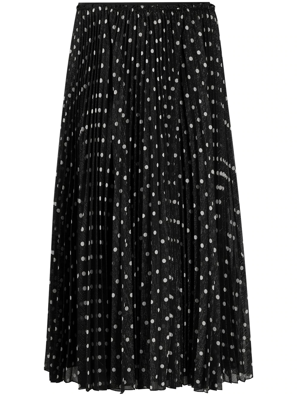 polka-dot pleated midi skirt - 1