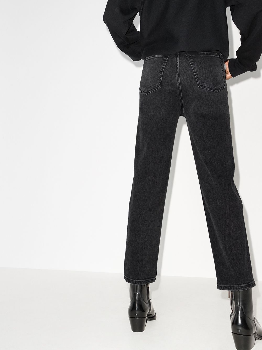 high waisted slim-fit trousers - 3