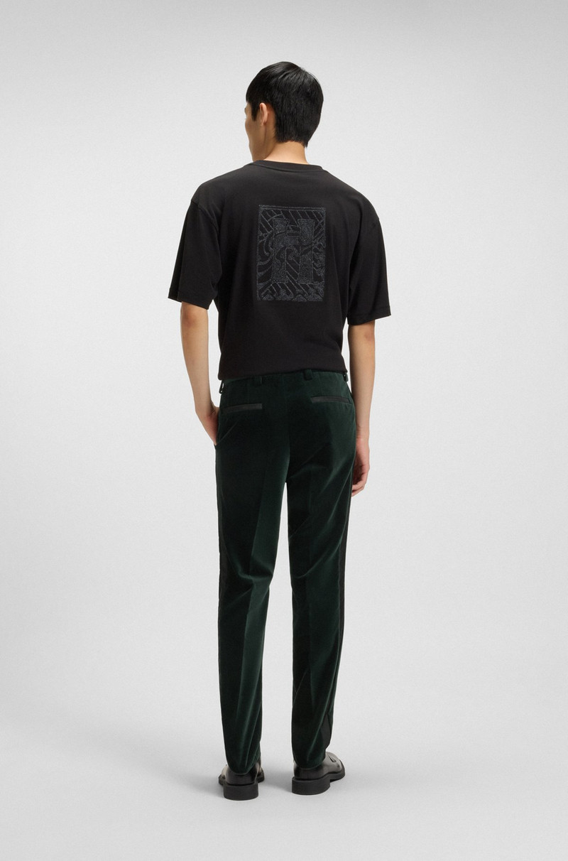 SLIM-FIT TROUSERS IN COTTON VELVET 4