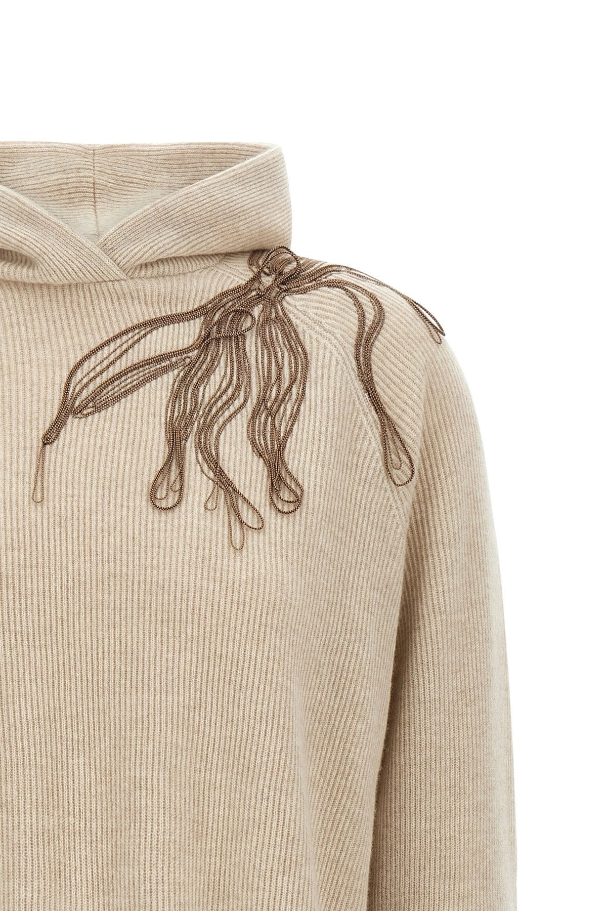 Brunello Cucinelli Women 'Shiny Flower Embroidery' Sweater - 3
