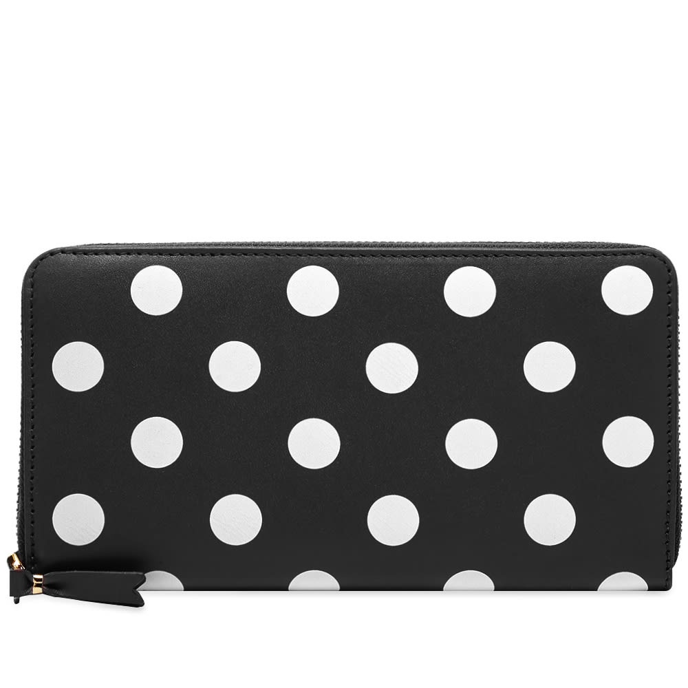 Comme des Garcons Sa0111Pd Dots Printed Leather Zip Wallet - 1