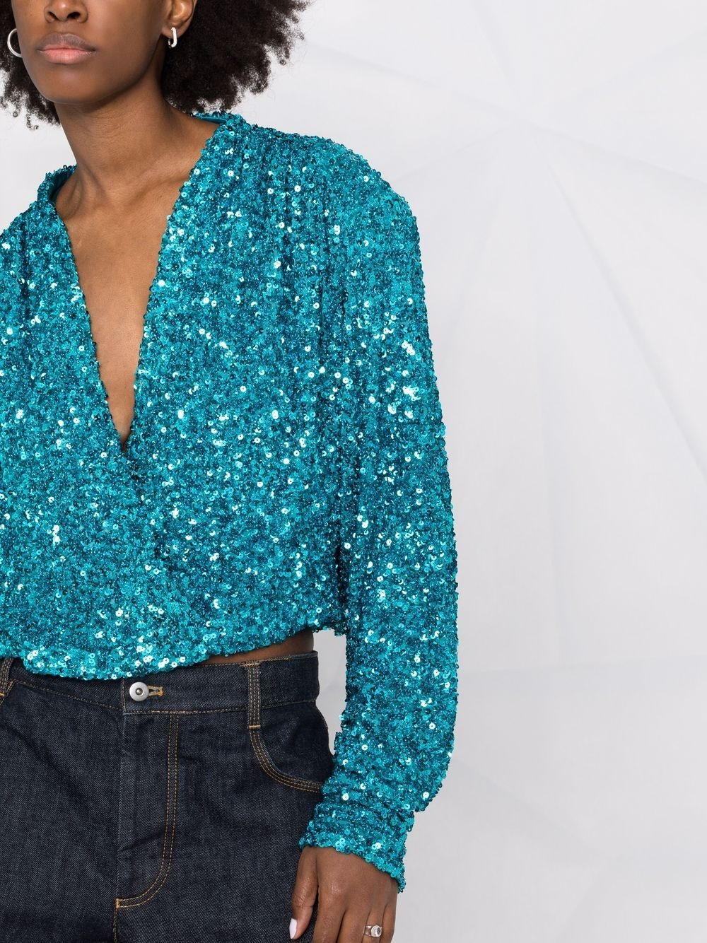 Aurelia sequin-embellished blouse - 5