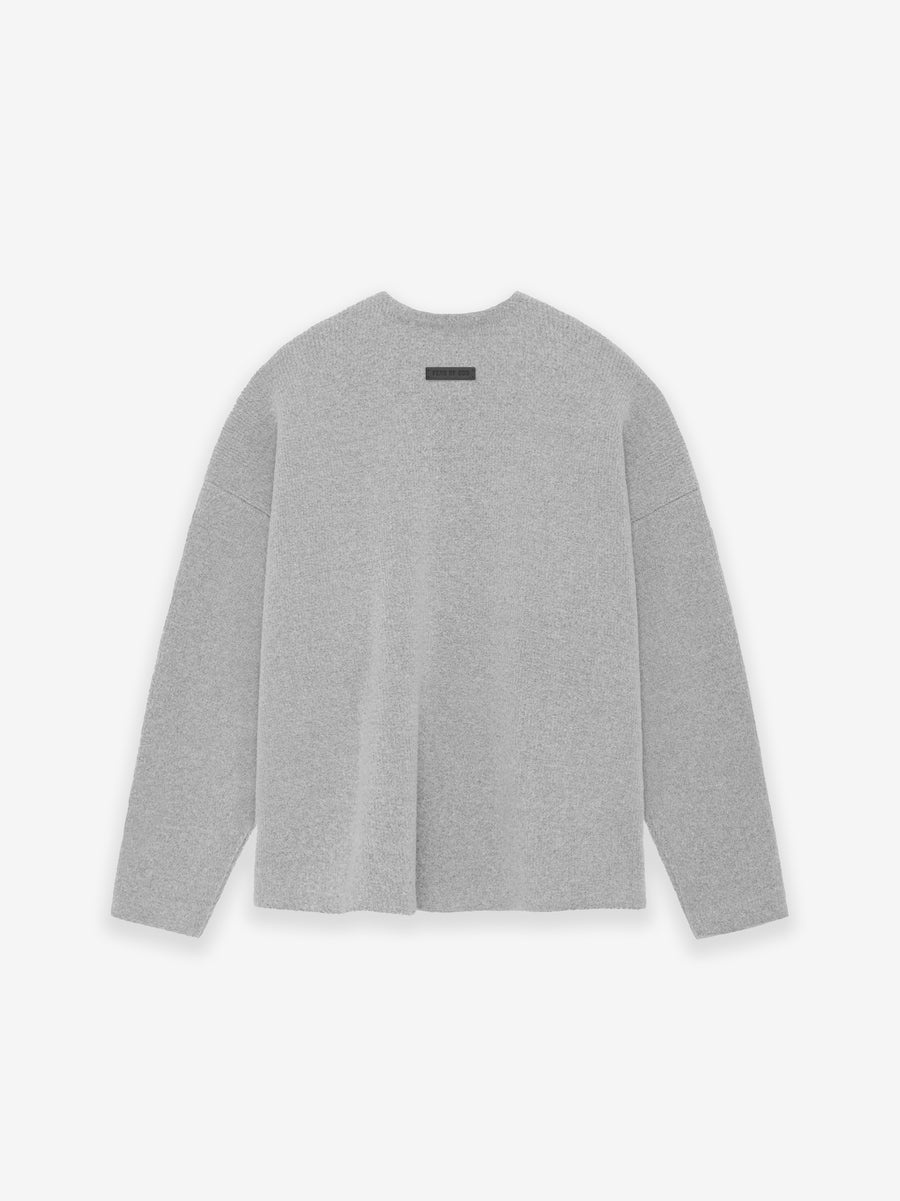 Wool Boucle Straight Neck Sweater - 2