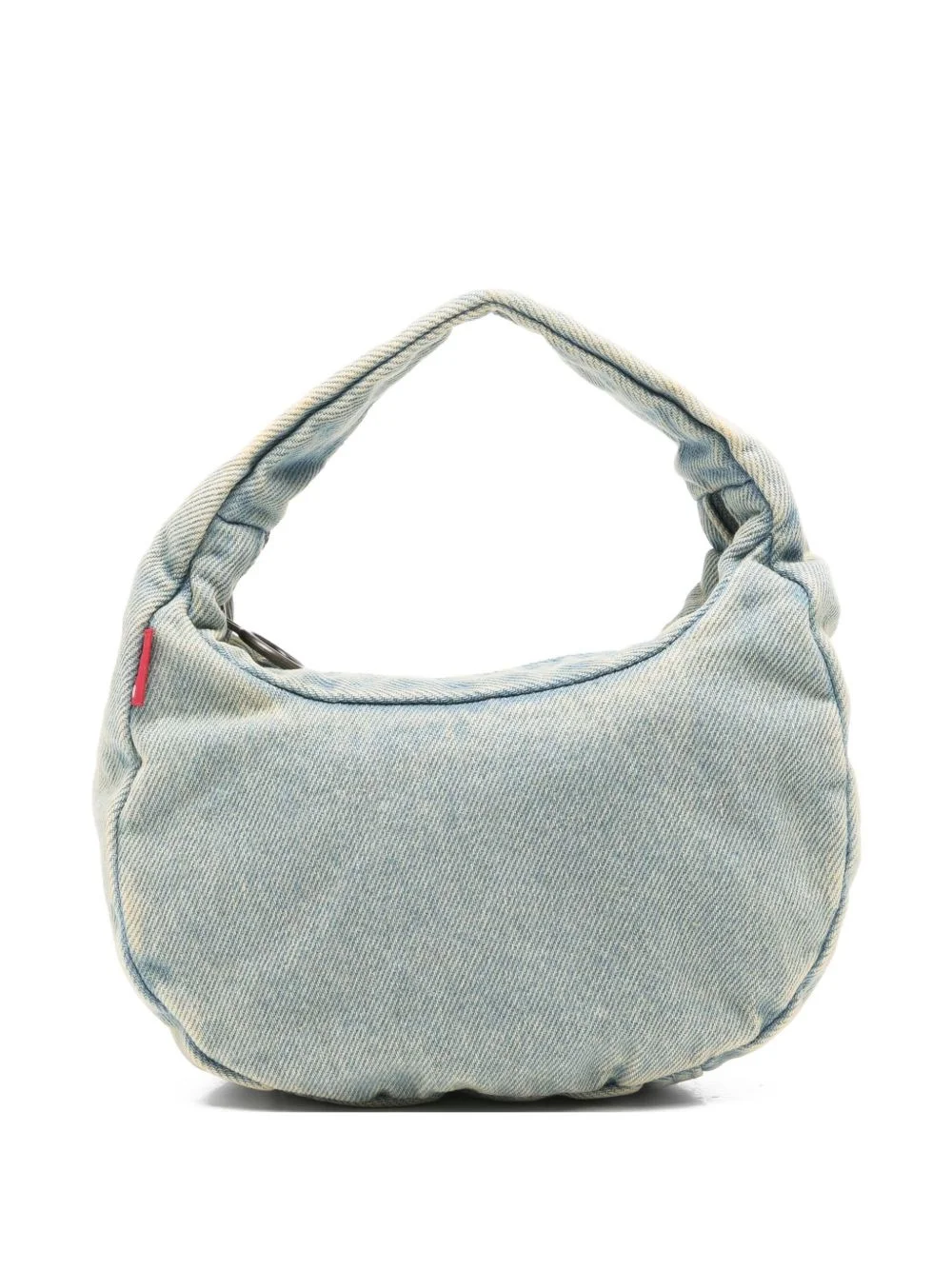 curved denim mini bag - 1
