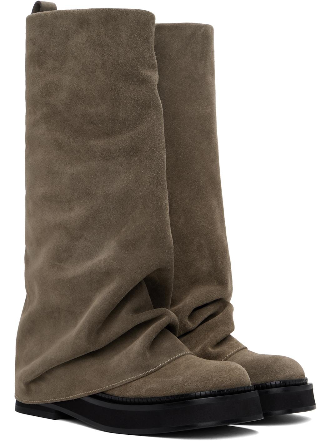 Taupe Robin Combat Boots - 4