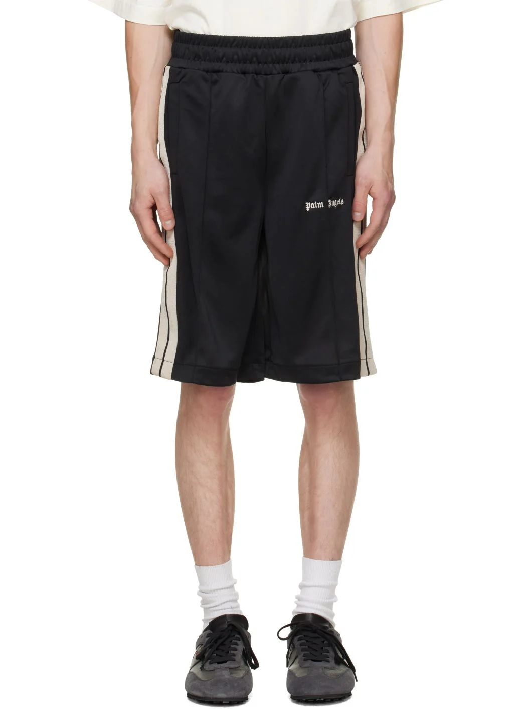 Black Classic Logo Track Shorts - 1