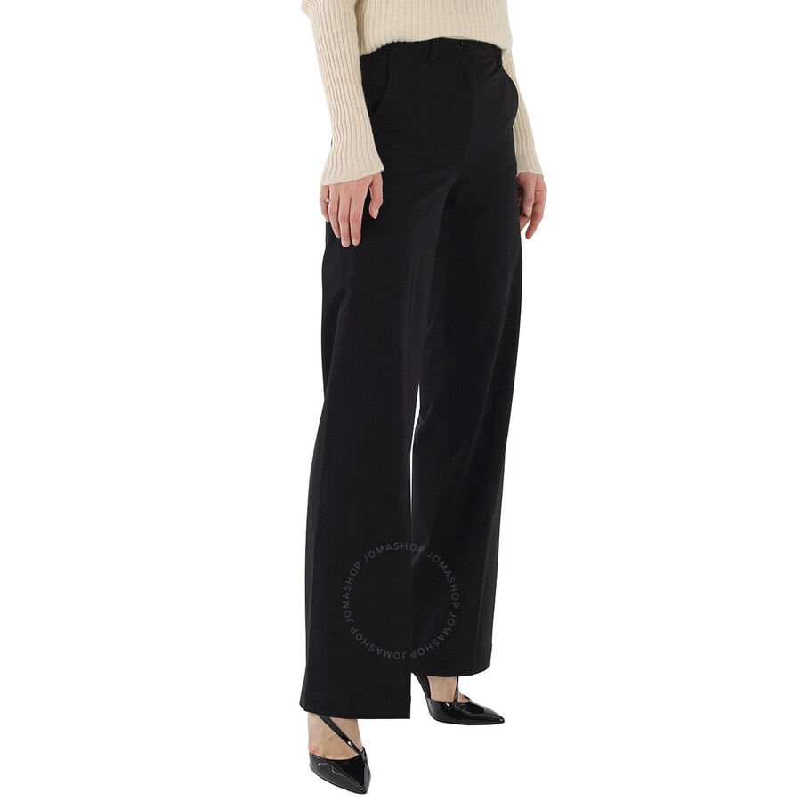 MM6 Ladies Black Wide-Leg Tailored Trousers - 2