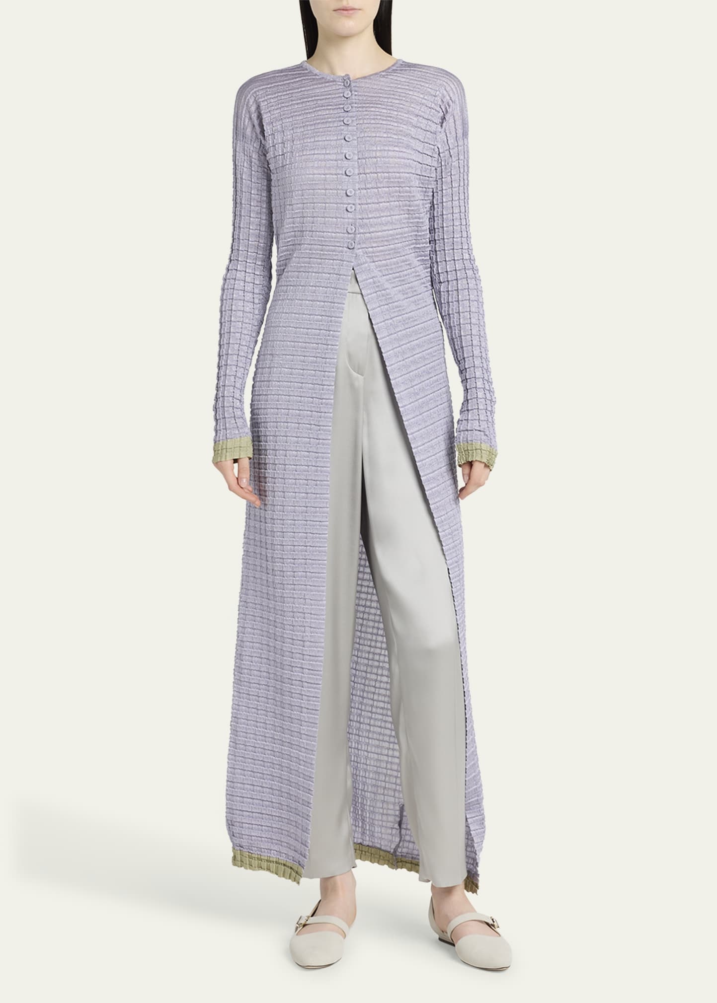 Textured Tipped Cardigan - 2