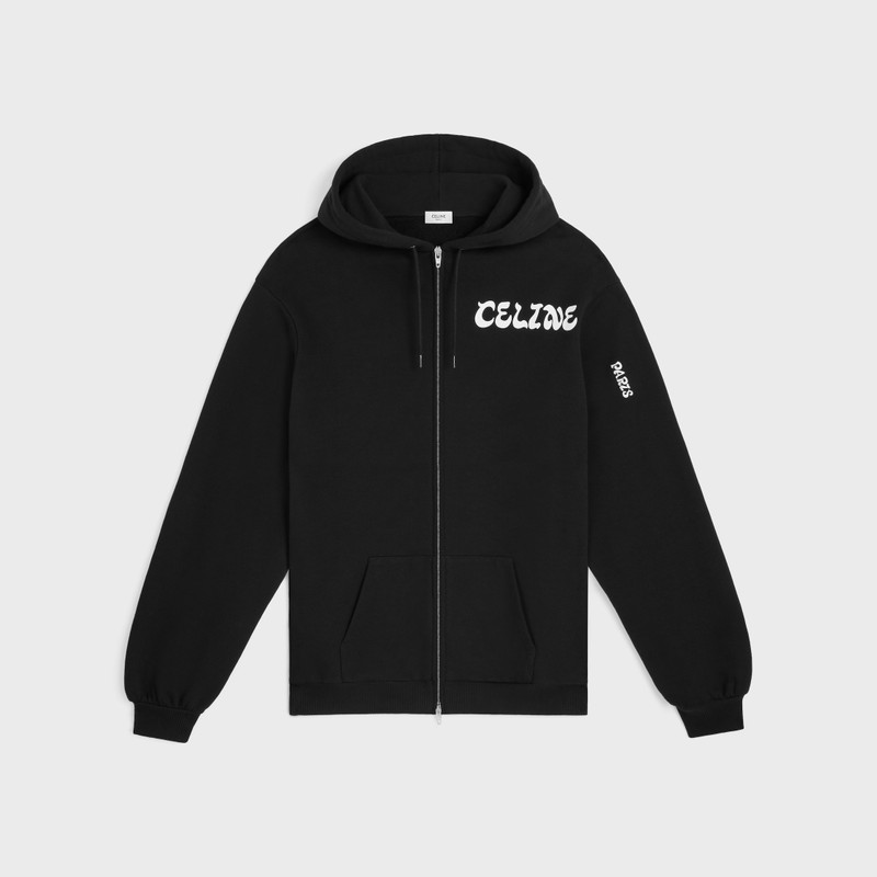 zipped hoodie IN cotton fleece 1