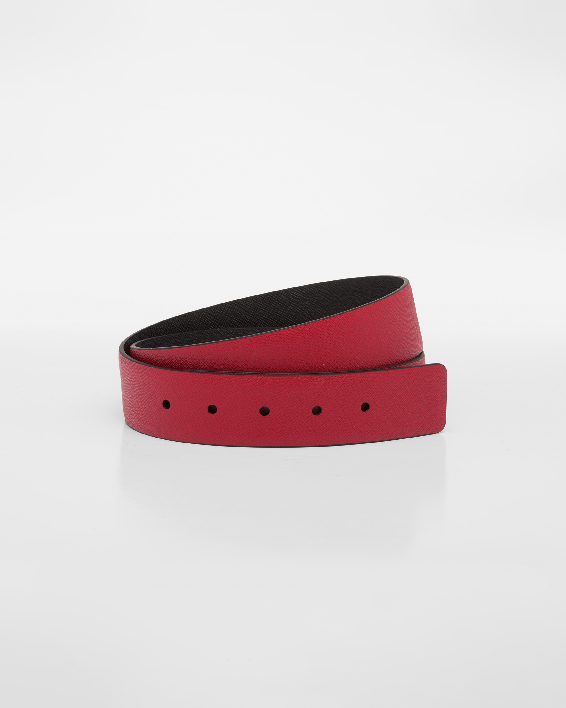 Reversible Saffiano leather belt strap - 1