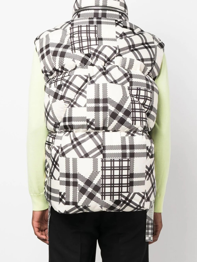 check-pattern padded gilet 4