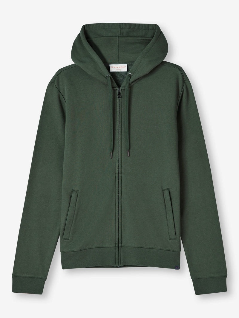 Men's Hoodie Quinn Cotton Modal Hunter Green - 1