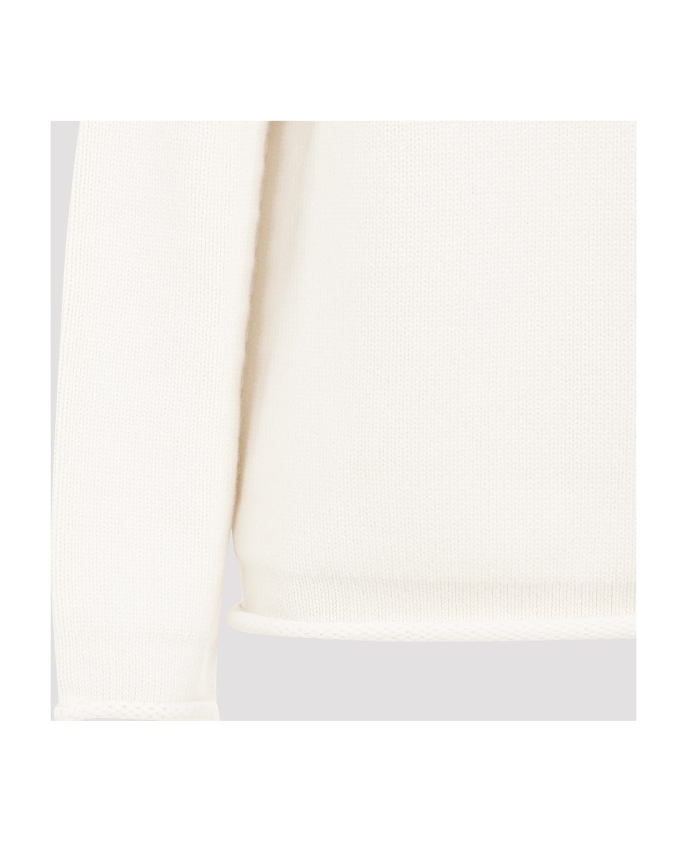 White Wool Sweatshirt - 5