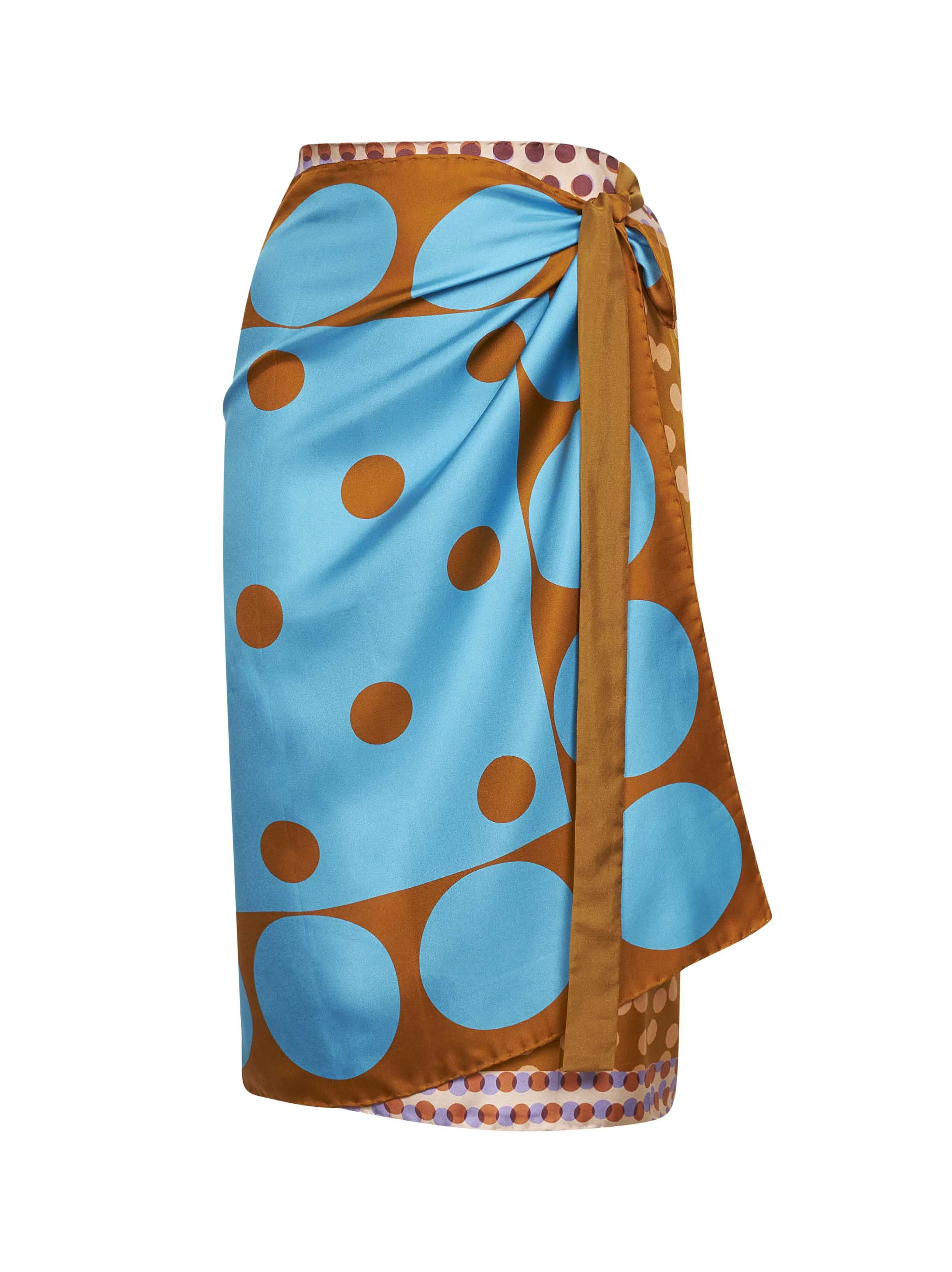 Dries Van Noten Women Printed Silk Wrap Scarf-Skirt - 1