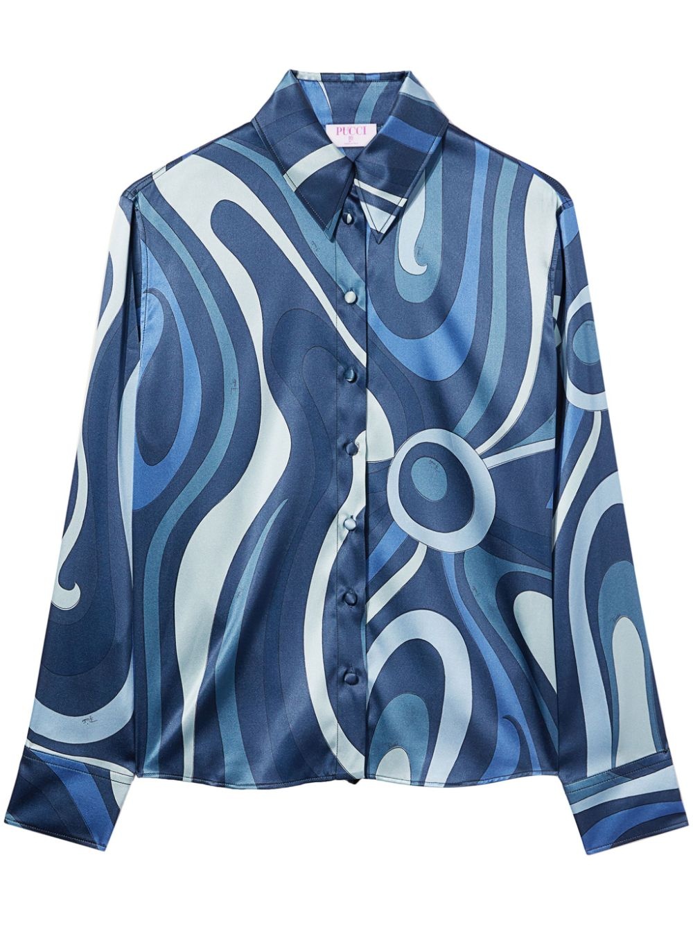 Marmo-print silk shirt - 1