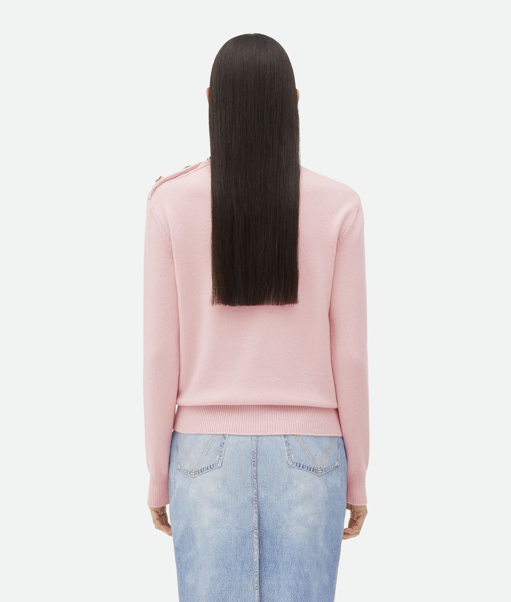 Cashmere Sweater With Knot Buttons - 3